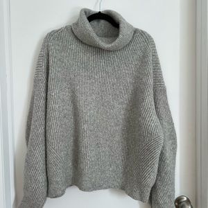 Grey Turtleneck Sweater